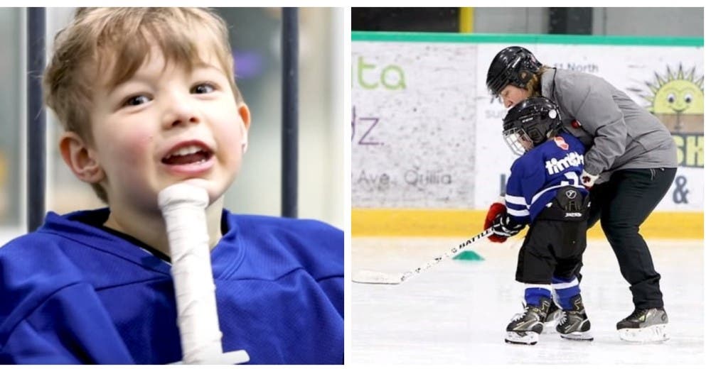 Le pone un micrófono a su hijo durante la práctica de Hockey y el resultado se vuelve viral