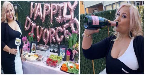 Una mujer organiza una gran fiesta de divorcio tras 15 años de una insólita disputa legal