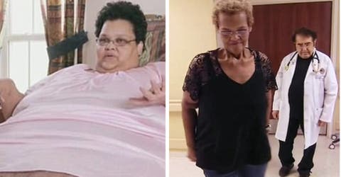 El emotivo momento en el que una mujer que perdió 266 kilos en 3 años vuelve a caminar