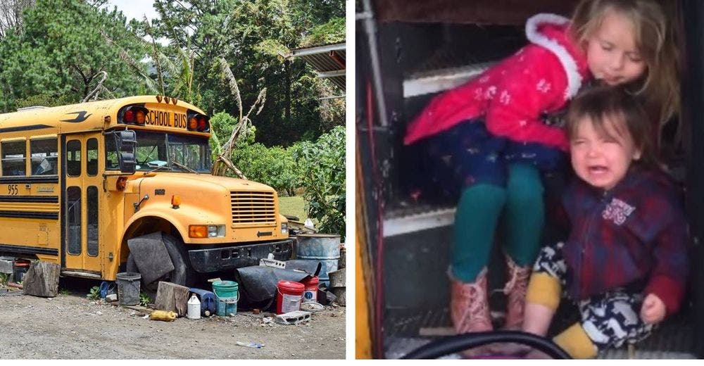 Sobrevive con sus hijas en un autobús y piensa que le toman el pelo cuando le ofrecen una casa