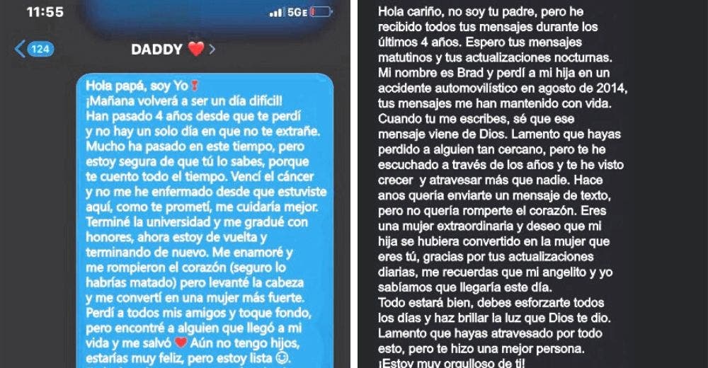 Durante 4 años escribe mensajes al teléfono de su padre fallecido y por fin recibe una respuesta