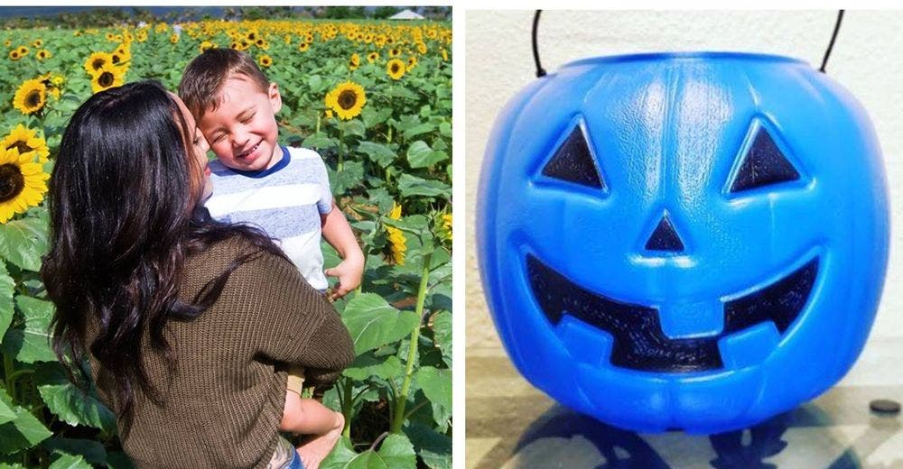 La madre de un pequeño autista explica qué hacer si un niño pide dulces con una calabaza azul