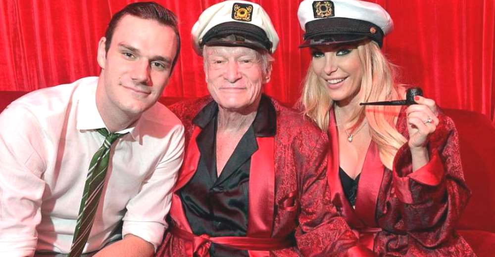 Revelan las primeras imágenes de la boda del hijo de Hugh Hefner y una conocida actriz