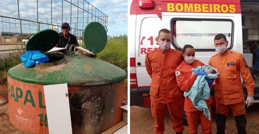 Escucha un llanto desesperado dentro de un contenedor de basura y comprueba que era un bebé