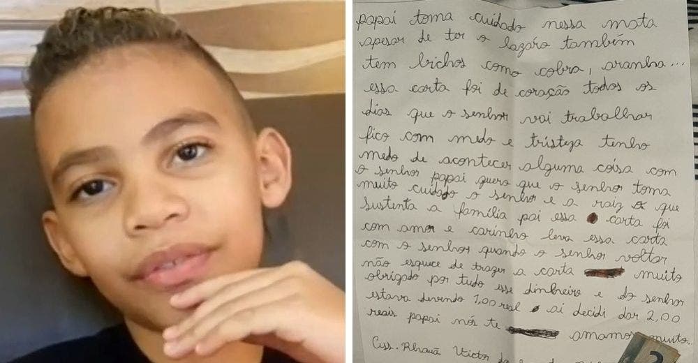 Un niño de 9 años le escribe una carta a su papá policía pidiéndole que se cuide mucho