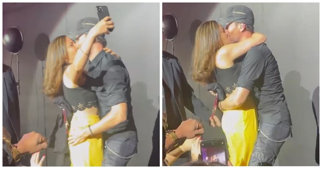 Enrique Iglesias responde efusivamente a la fan desesperada que le robó un beso en la boca