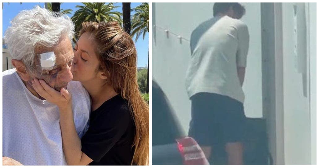 Piqué llega con maletas a casa de Shakira al ver que ella llora por su padre hospitalizado